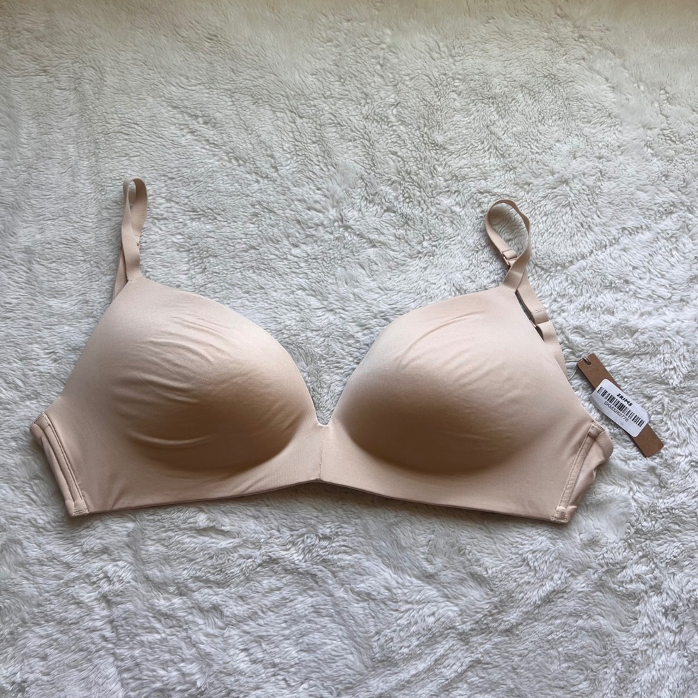 SKIMS Wireless Form T-Shirt Bra Sand Tan Beige Size 36DD BR-LIG-10680W NWT